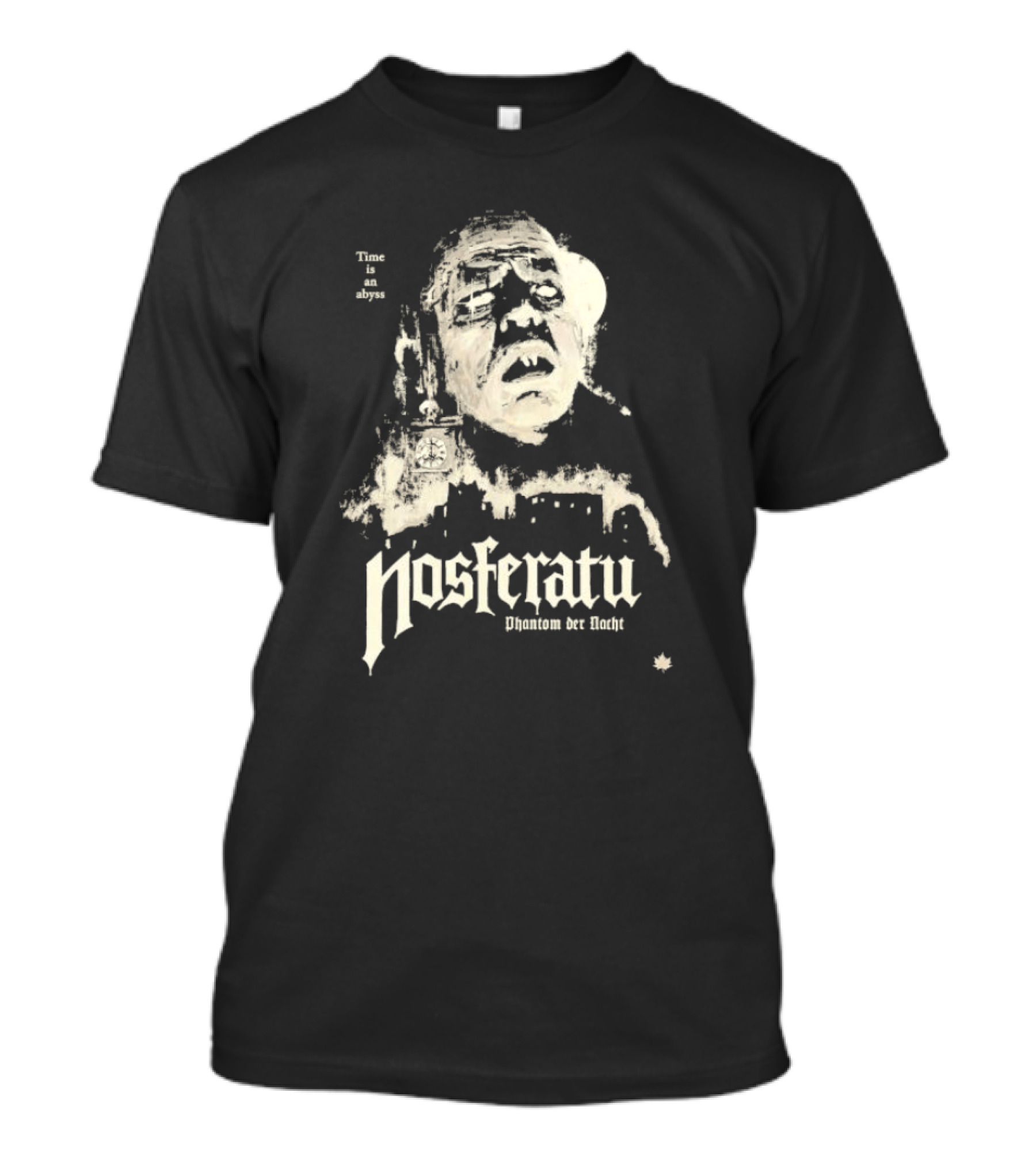 Time Is An Abyss Nosferatu Phantom Der Nacht Black And White Horror T-Shirt