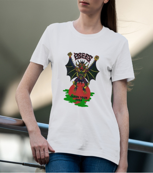Osees 2024 Japan Tour Monster With Wings Over Rising Sun T-Shirt