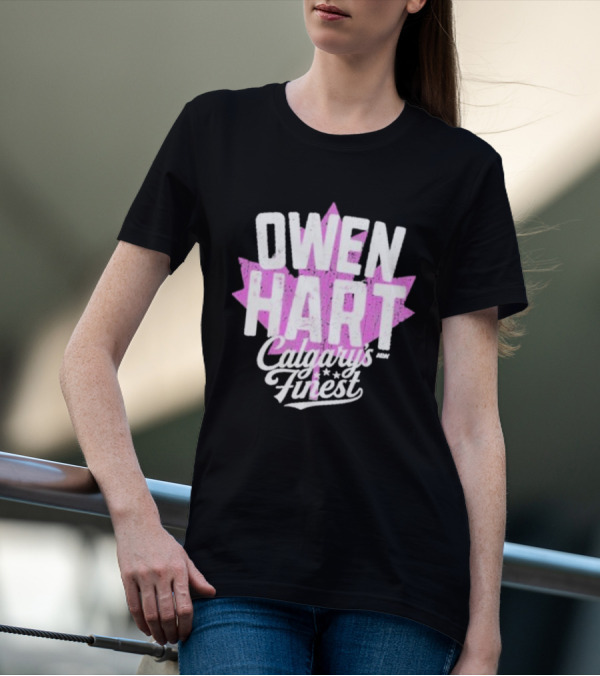 Owen Hart Calgary’s Finest Maple Leaf T-Shirt