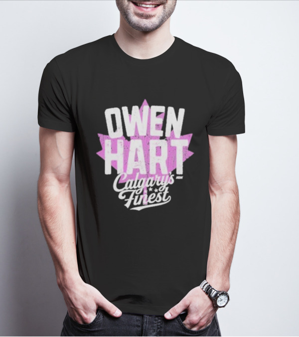 Owen Hart Calgary’s Finest Maple Leaf T-Shirt