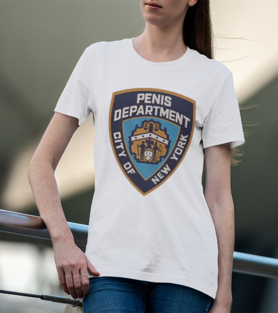 Pen15 Penis Department City Of New York Badge Emblem T-Shirt