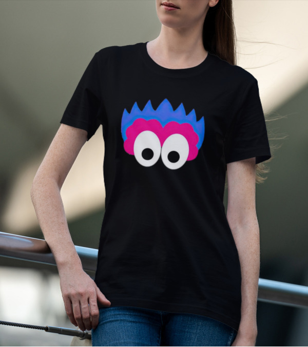 Phan Eyes Blue And Pink Monster Face T-Shirt