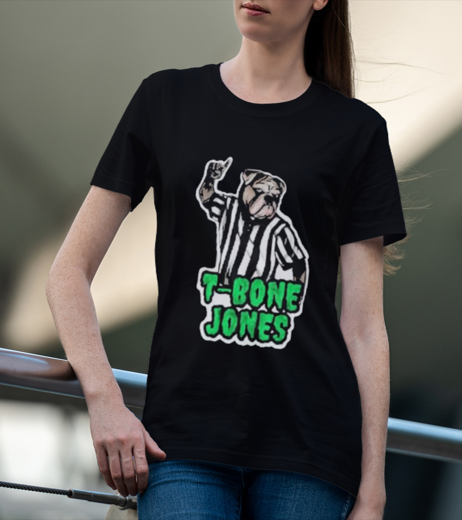 T-Bone Jones Bulldog Referee Gesture T-Shirt