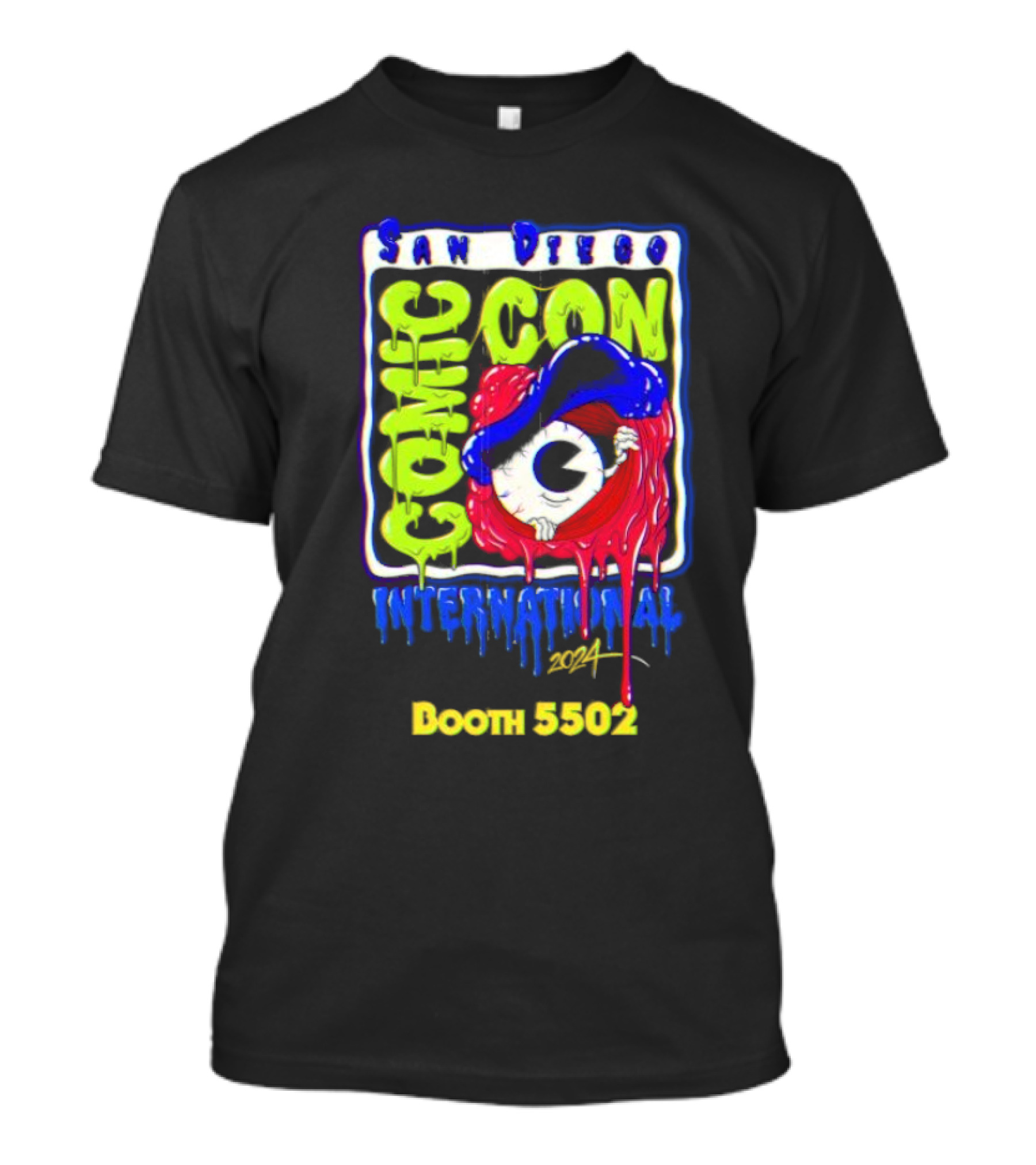 San Diego Comic Con International 2024 Booth 5502 Eyeball Hat T-Shirt