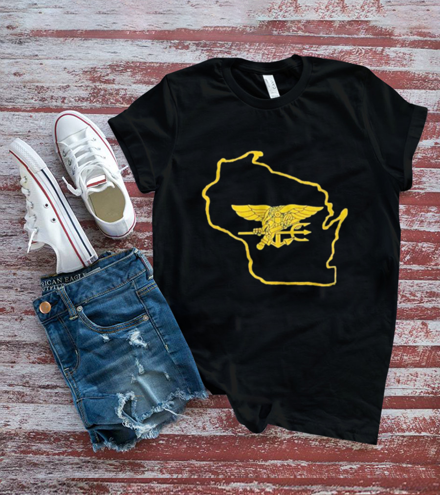 Tobias Myers US Navy SEALs Wisconsin State Emblem T-Shirt