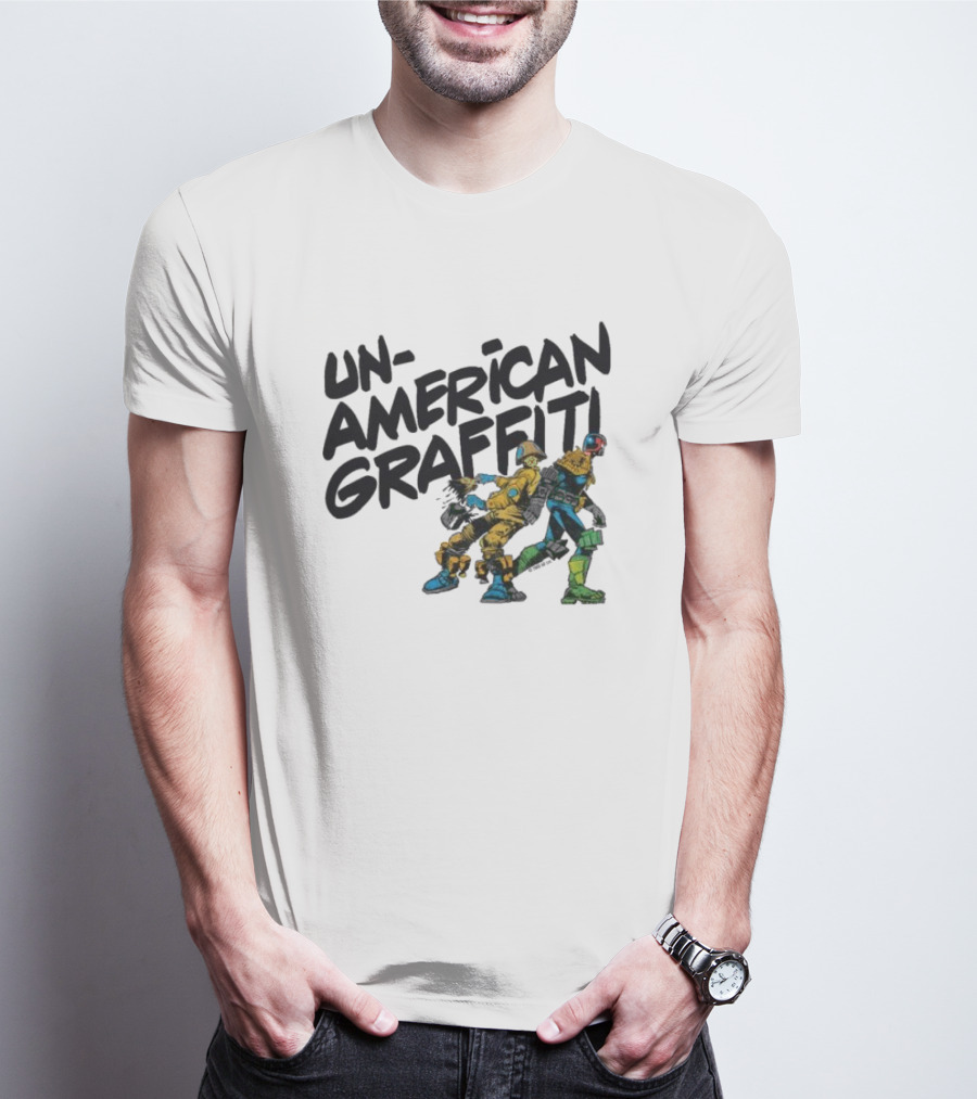 Unamerican Graffiti Mick Mcmahon’s Judge Dredd T-Shirt