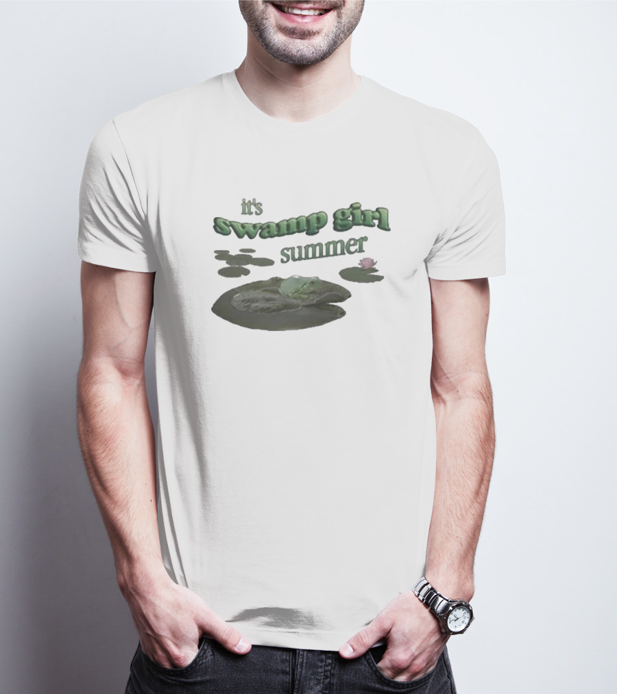 It's Swamp Girl Summer Frog On Lily Pads T-Shirt
