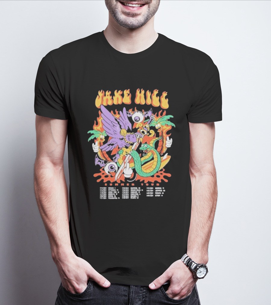 Jake Hill Tour Summer 2024 Psychedelic Creature Explosion T-Shirt