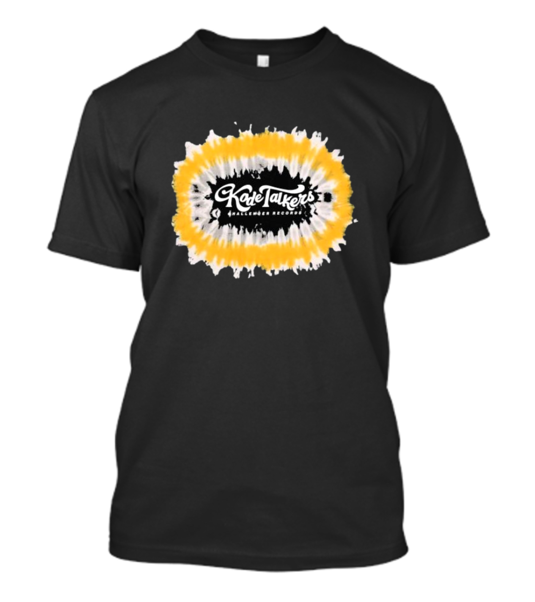 Kade Talkers Challenger Records Yellow And Black Tie-Dye Burst T-Shirt