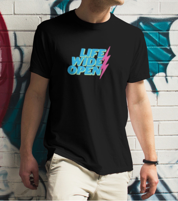 Life Wide Open Retro Lightning Bolt T-Shirt