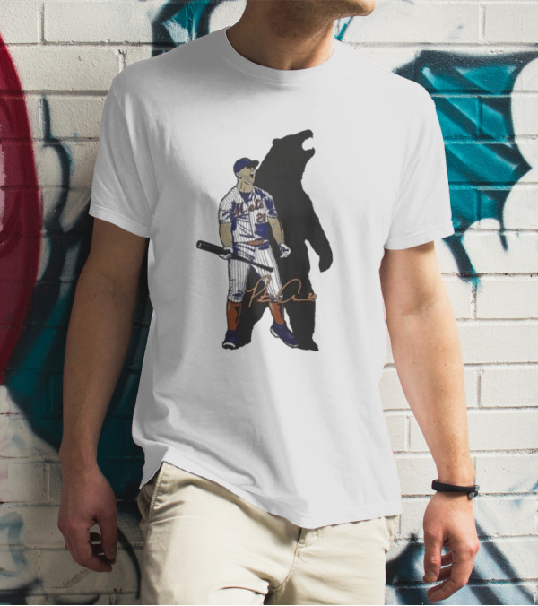 New York Mets Pete Alonso Signature And Shadow Baseball Fan T-Shirt