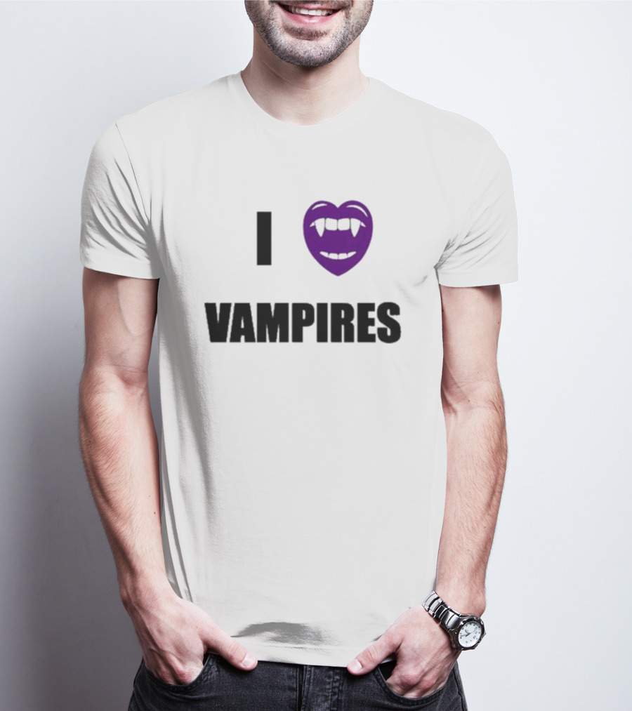 Olivia Rodrigo I Heart Purple Fanged Vampires T-Shirt