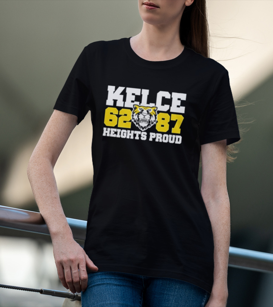 Kelce 62 87 Heights Proud Tiger Face T-Shirt
