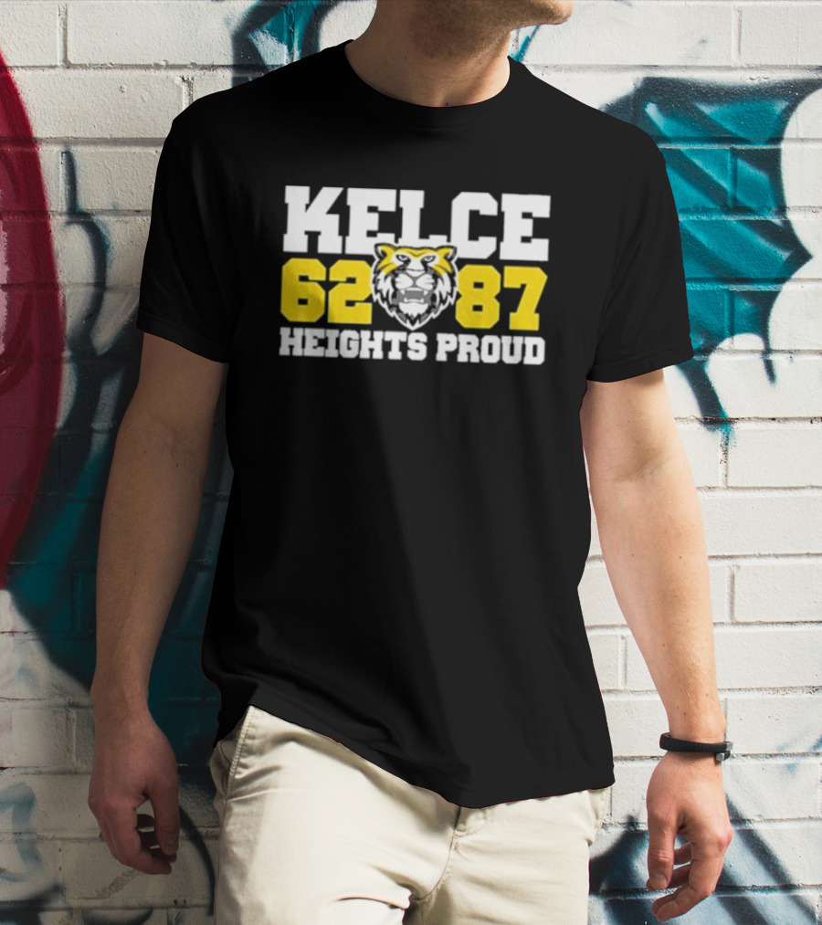 Kelce 62 87 Heights Proud Tiger Face T-Shirt
