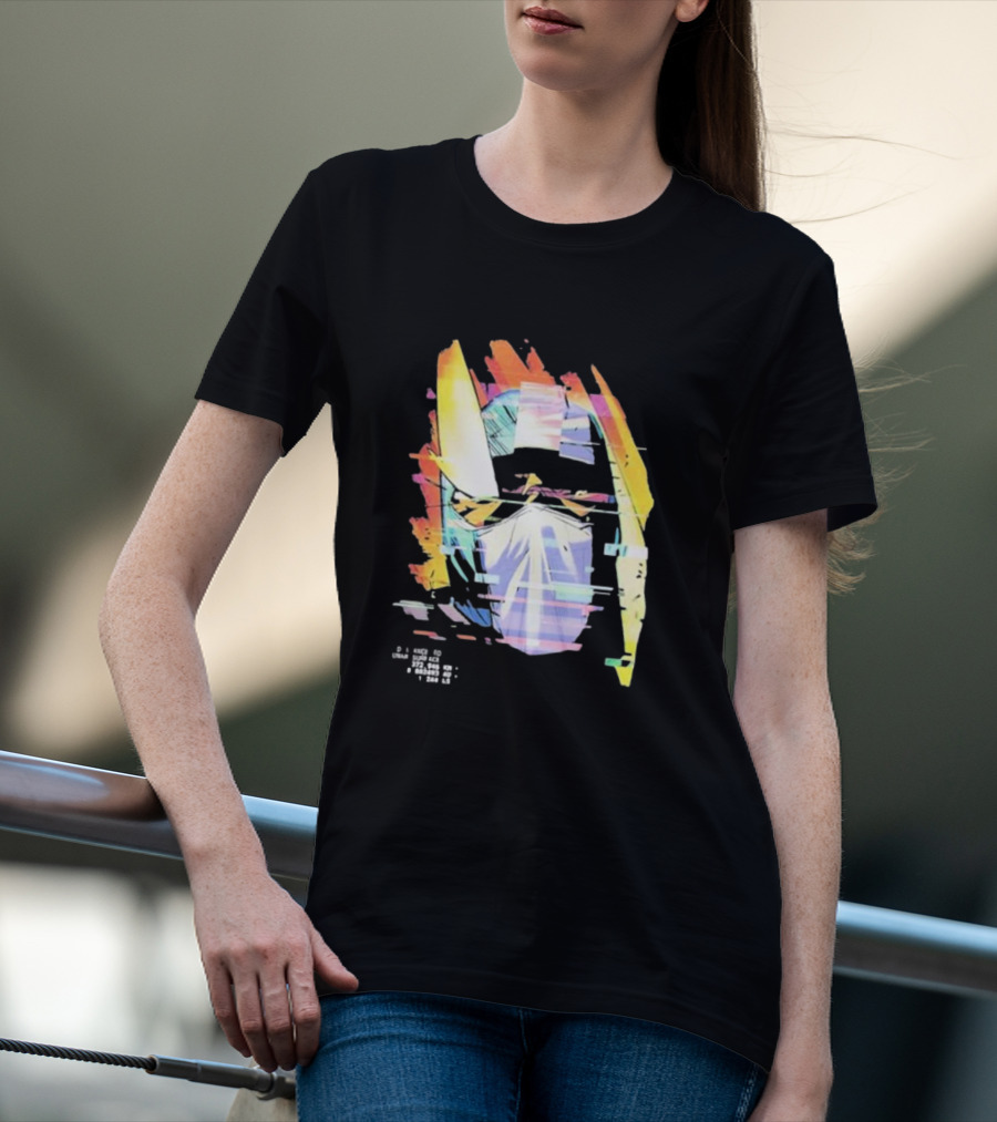 Insano Moon Man Helmet Glitch Neon Tech 92610 13-BS6 18 T-Shirt