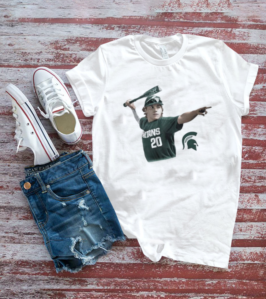 Jayden Terres Michigan State Spartans Baseball Bat Football T-Shirt
