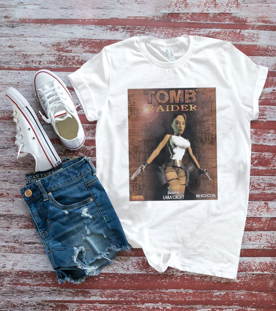 Tomb Raider Featuring Lara Croft Game Cover Eidos Core T-Shirt