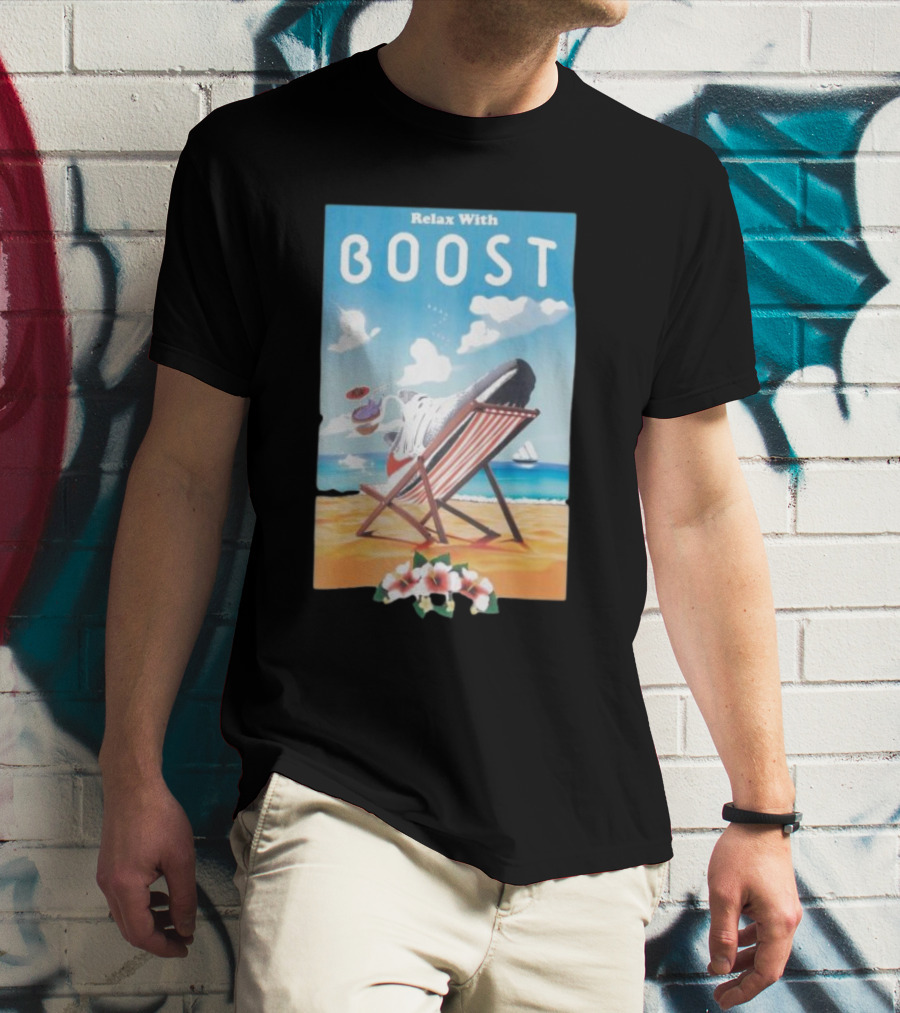 Relax With Boost Ultra Boost Beach Chair Scene T-Shirt