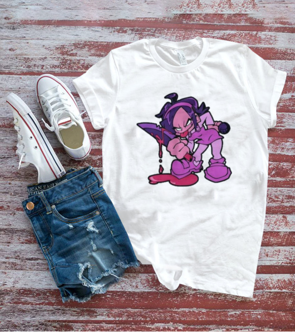 Friday Night Funkin' Nene Holding Microphone And Bloodied Knife T-Shirt