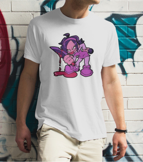 Friday Night Funkin' Nene Holding Microphone And Bloodied Knife T-Shirt