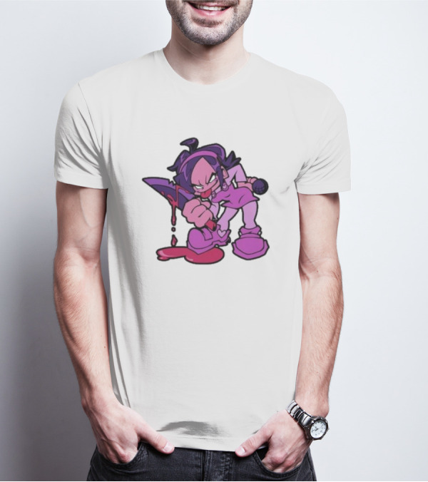Friday Night Funkin' Nene Holding Microphone And Bloodied Knife T-Shirt