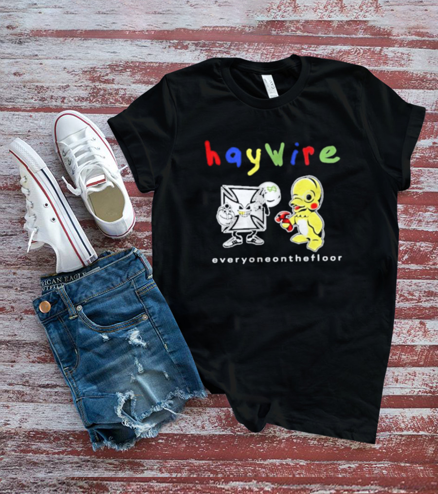 Haywire Everyoneonthefloor Colorful Cartoon Duo T-Shirt