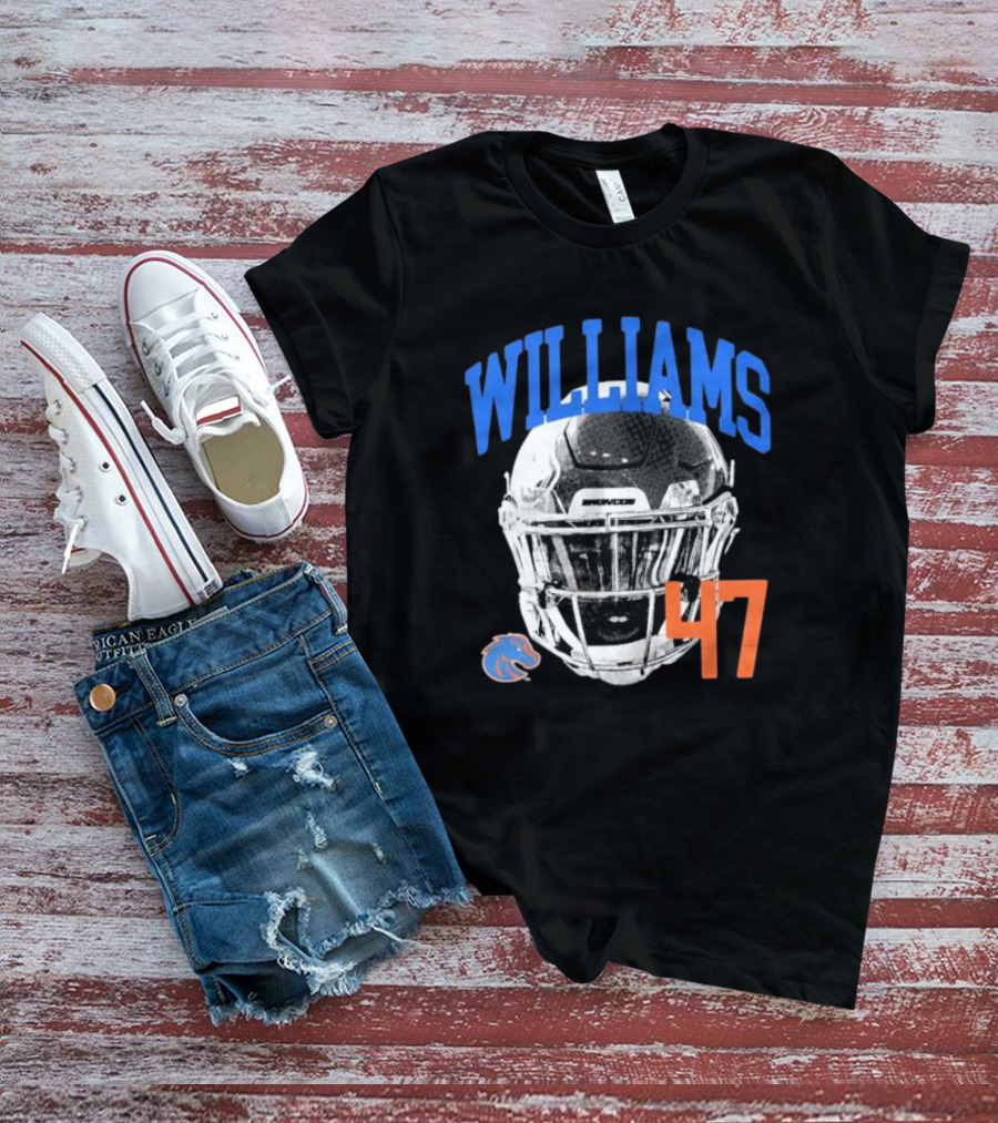 Williams 47 Helmet Boise State Broncos T-Shirt