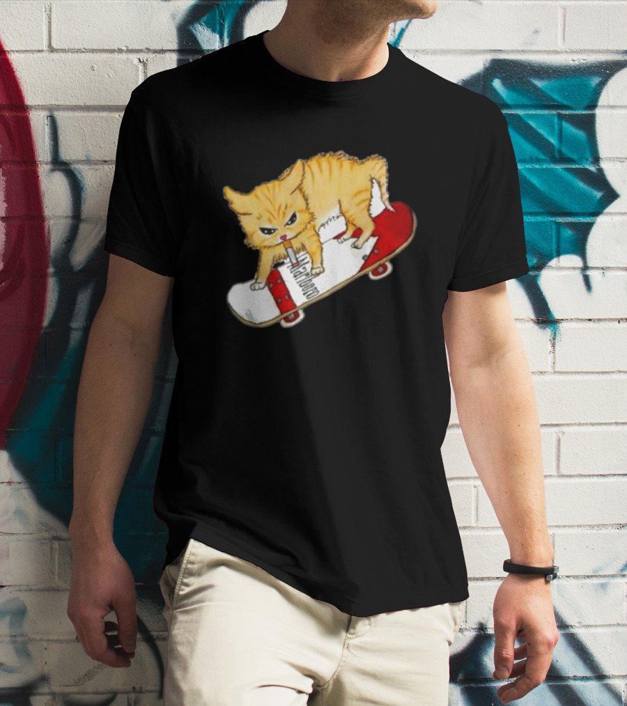 Lonely Kids Club Cig Cats Skateboarding Clarence Returns T-Shirt