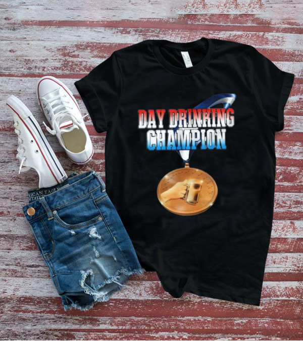 Middleclassfancy Day Drinking Champion Medal With Beer Glass T-Shirt