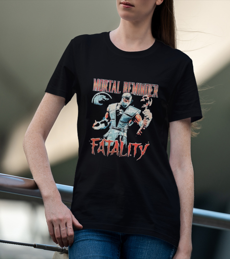 Mortal Reminder Fatality Ninja Skeleton Warrior T-Shirt