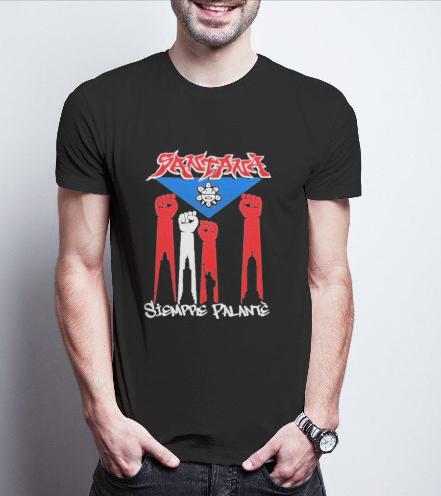 Santa Siempre Palantè Puerto Rican Flag Fists Revolution T-Shirt