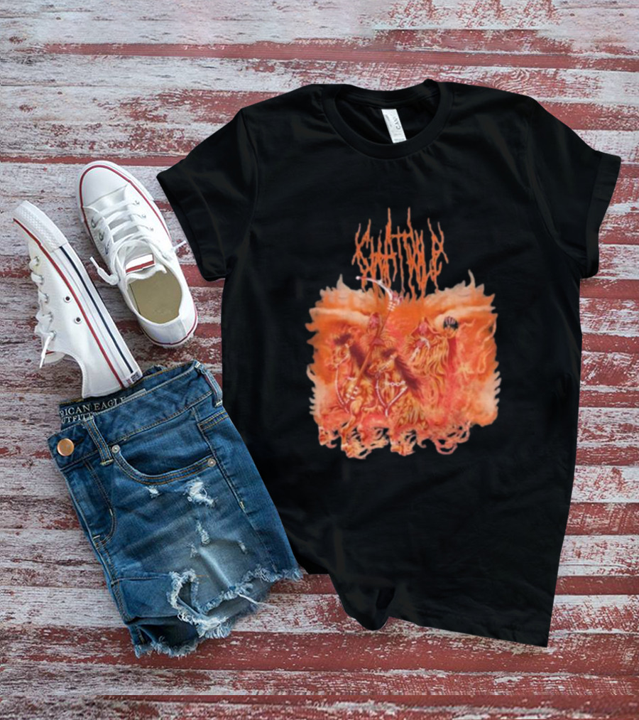 Chat Pile Fiery Orange Gothic Inferno T-Shirt
