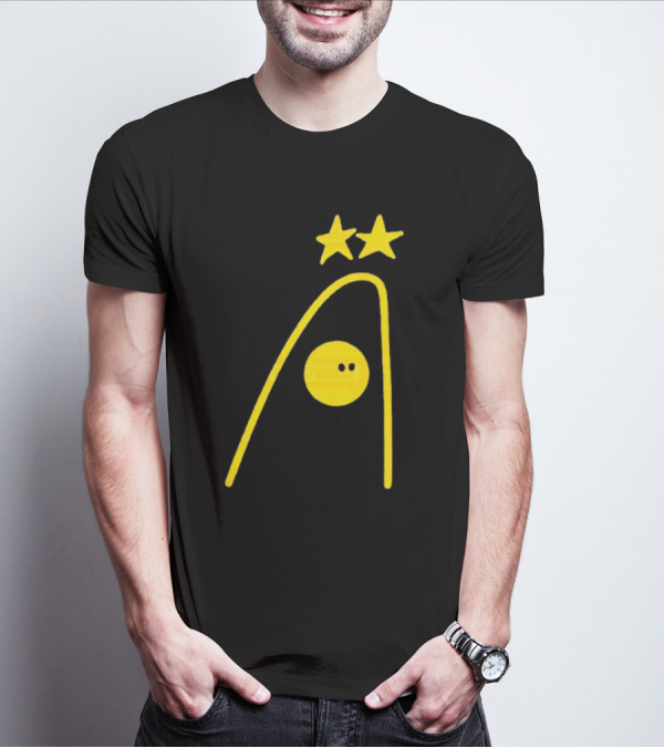 Dandies Badge Fitbatweets Yellow Stars Icon With Curve And Circle T-Shirt