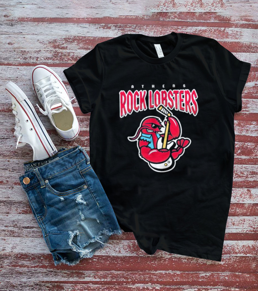 Athens Rock Lobsters Playing Guitar T-Shirt