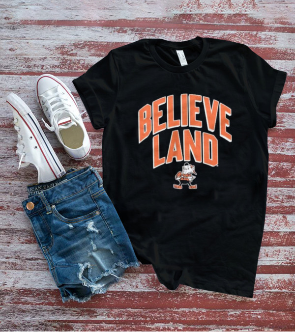Believeland Cleveland Browns Brownie Football T-Shirt