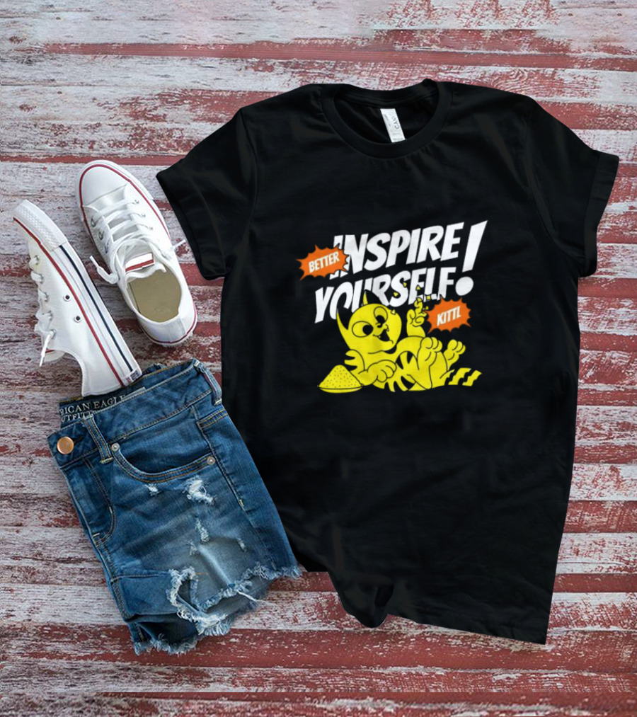 Better Inspire Yourself Kittl Cat Relaxing With Lemon Slice T-Shirt