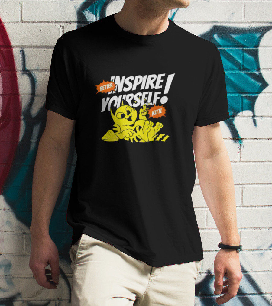 Better Inspire Yourself Kittl Cat Relaxing With Lemon Slice T-Shirt