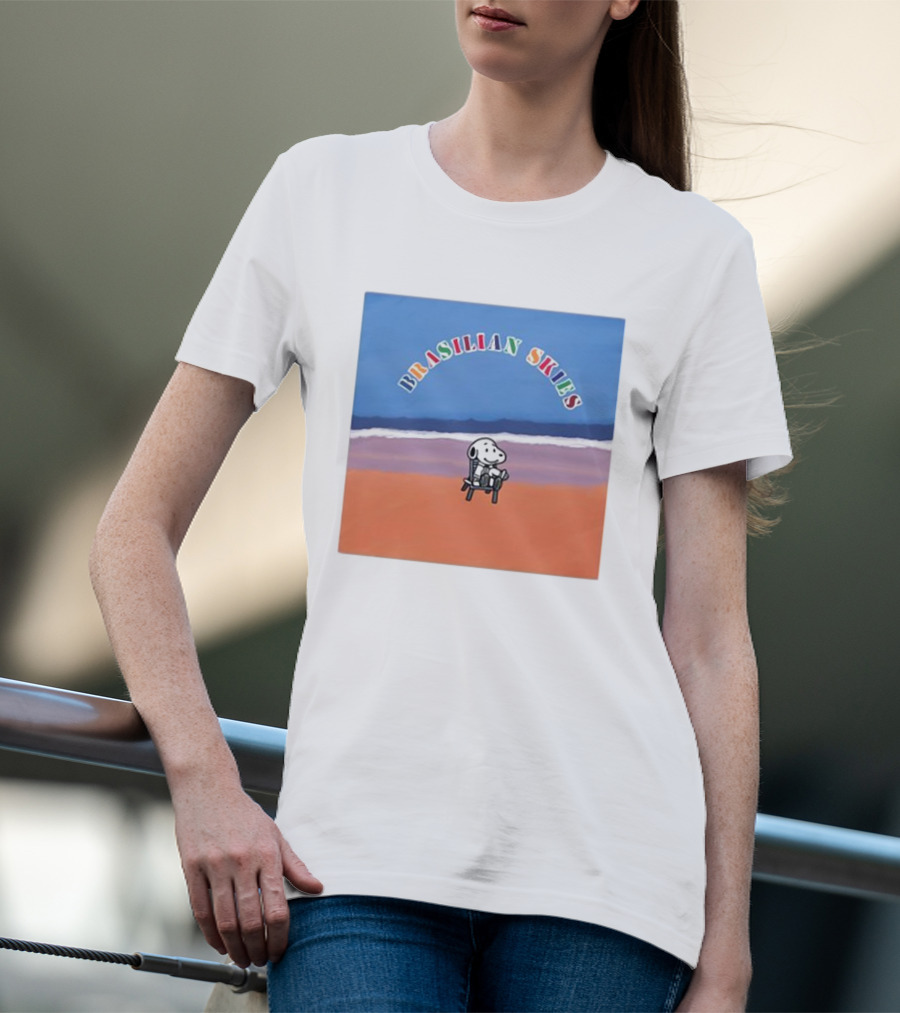 Brasilian Skies Snoopy Beach Scene T-Shirt