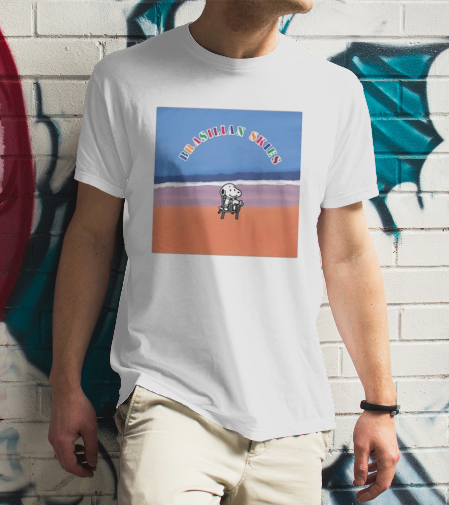 Brasilian Skies Snoopy Beach Scene T-Shirt