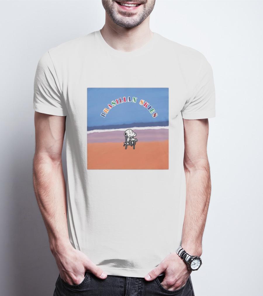 Brasilian Skies Snoopy Beach Scene T-Shirt