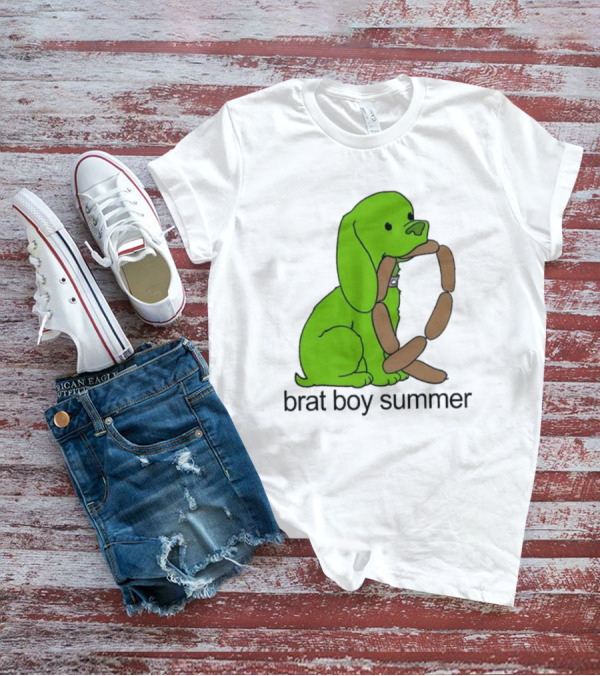 Brat Boy Summer Green Dog Sausage Chain T-Shirt