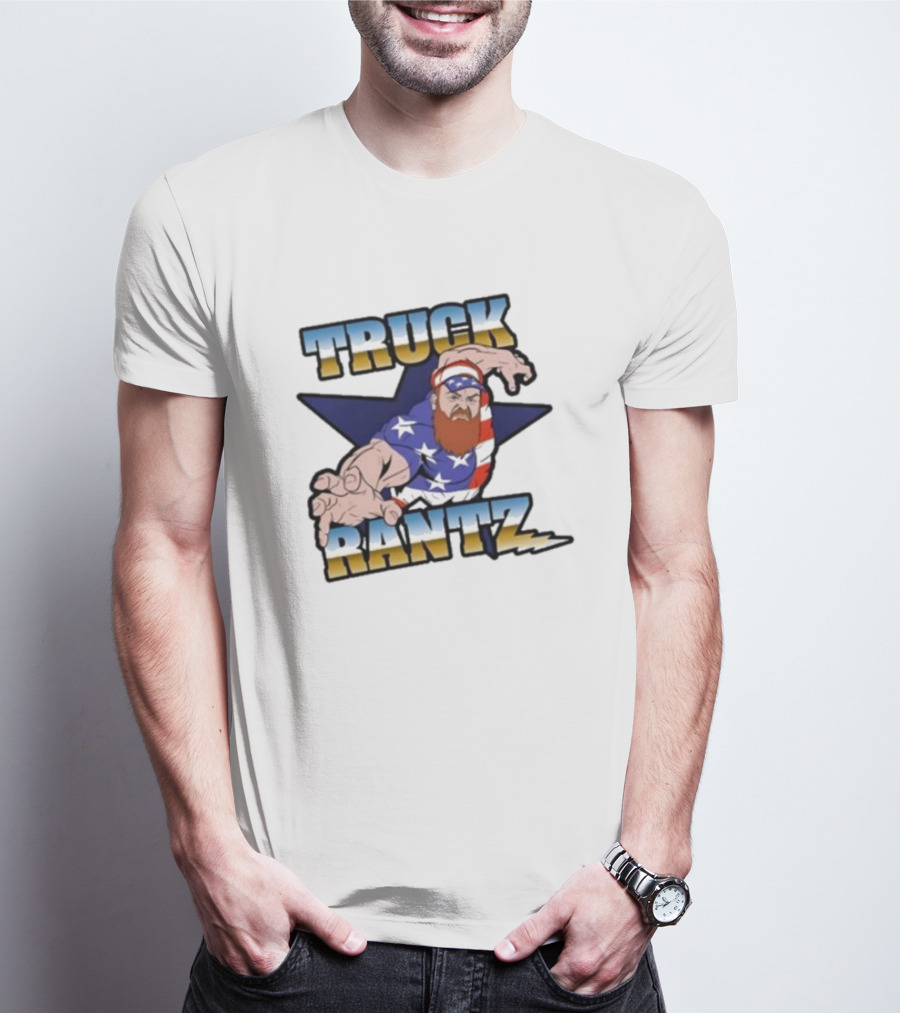 Brent Terhune Truck Rantz Patriotic Bearded Character T-Shirt