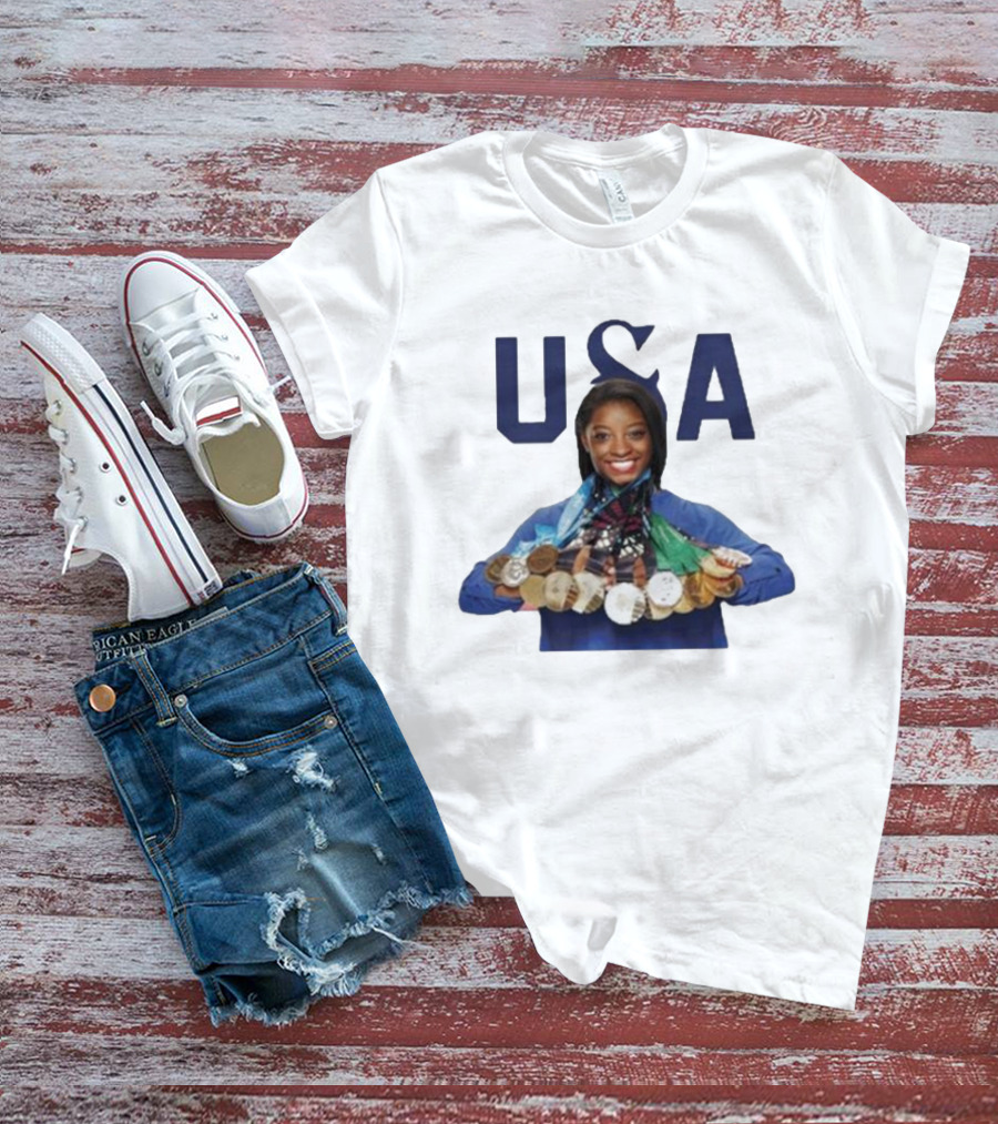 USA Simone Biles Paris Medals T-Shirt
