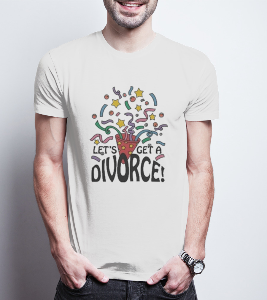 Let’s Get A Divorce Confetti Stars T-Shirt