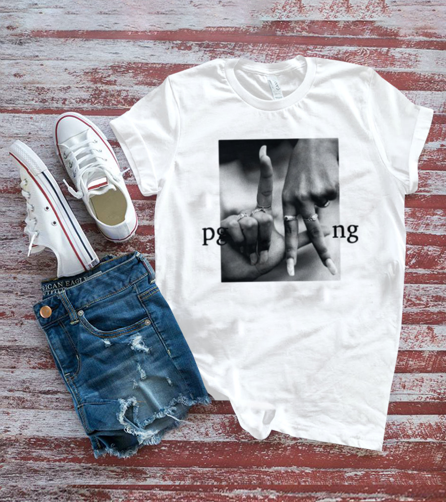 Savannah James PgLang Inspired Hand Sign Motif T-Shirt