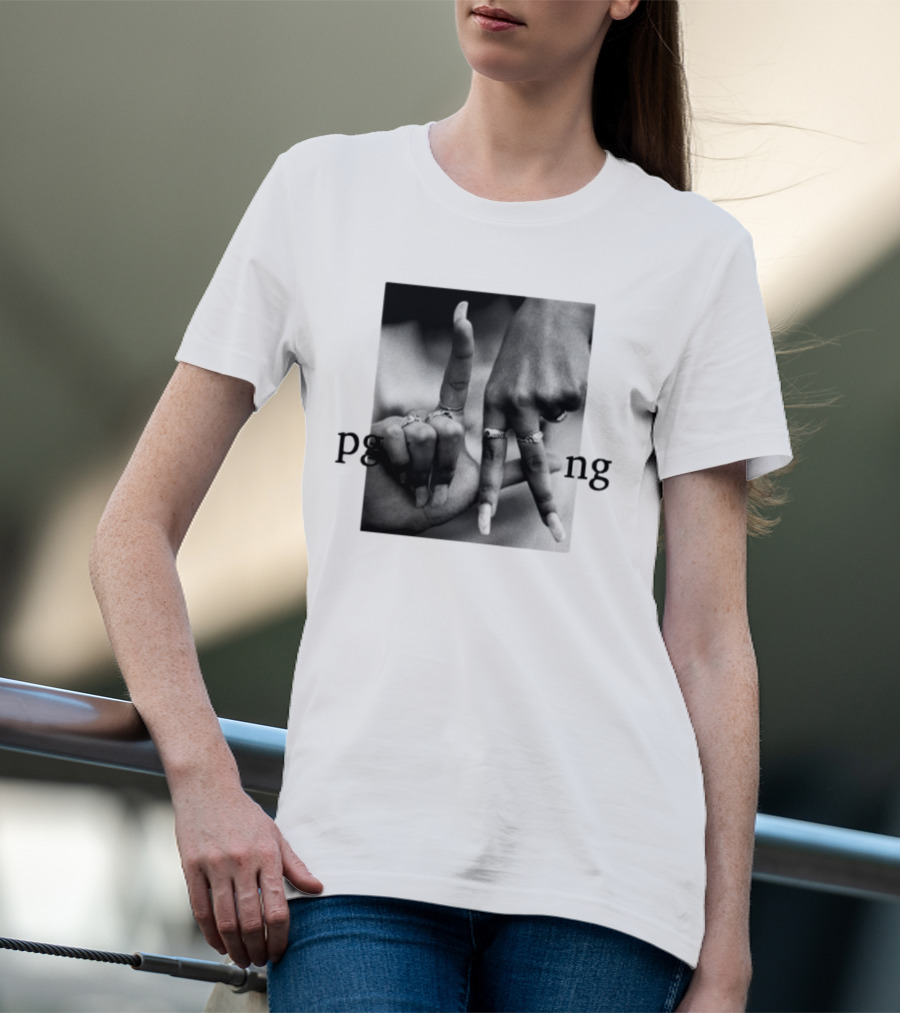 Savannah James PgLang Inspired Hand Sign Motif T-Shirt