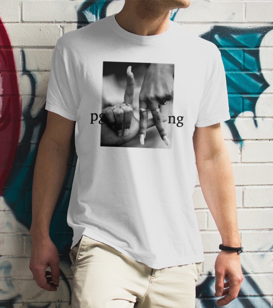 Savannah James PgLang Inspired Hand Sign Motif T-Shirt