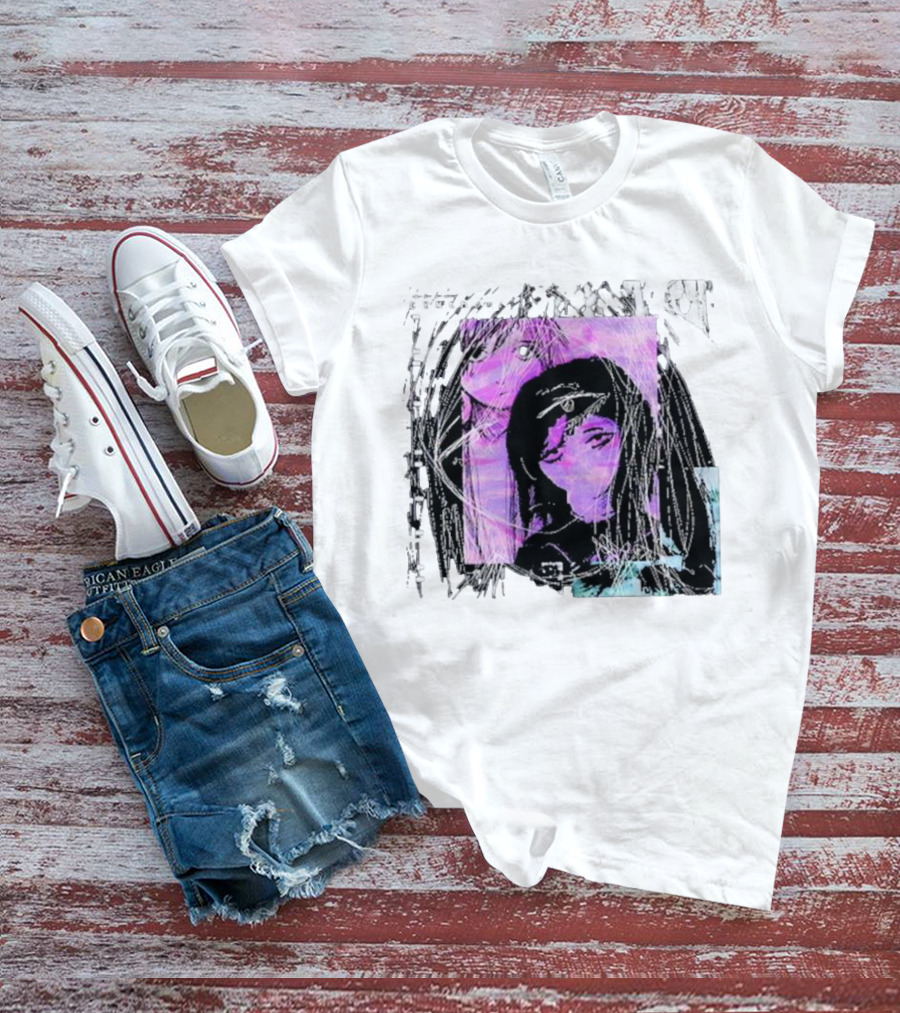 Cynthoni Sewerslvt Anime Aesthetic Purple Glitch T-Shirt