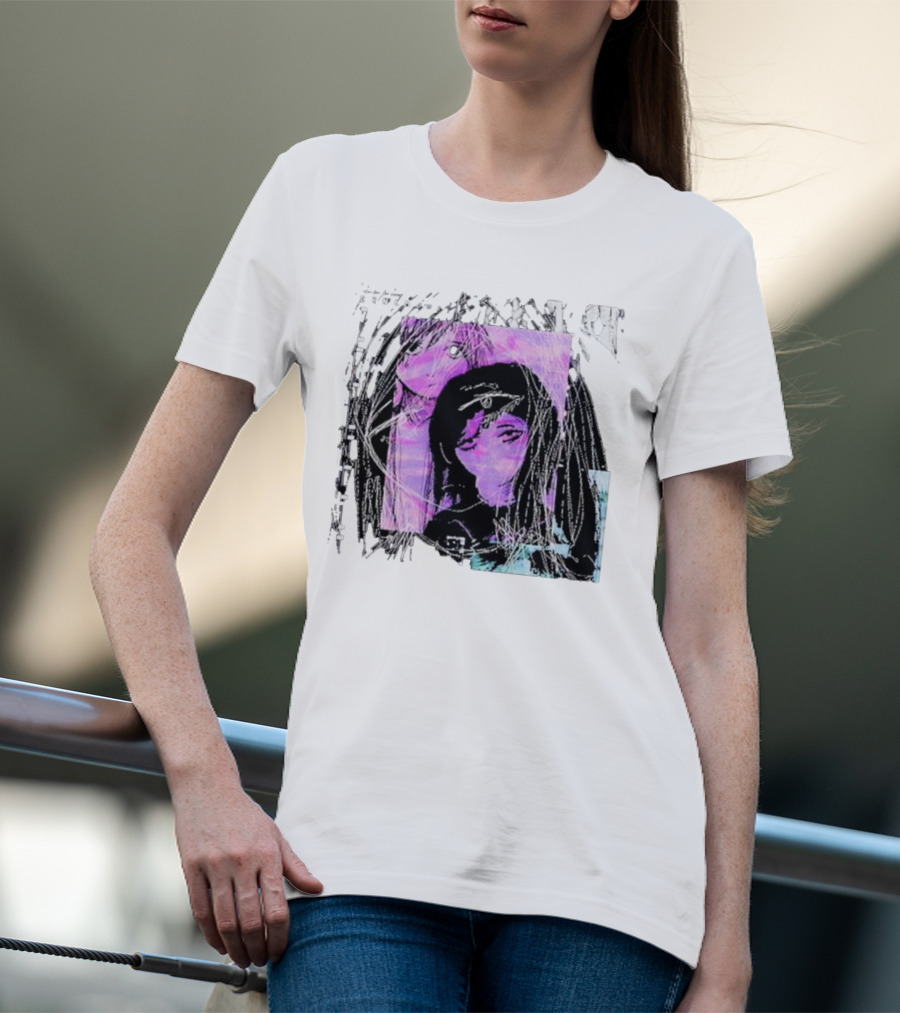 Cynthoni Sewerslvt Anime Aesthetic Purple Glitch T-Shirt