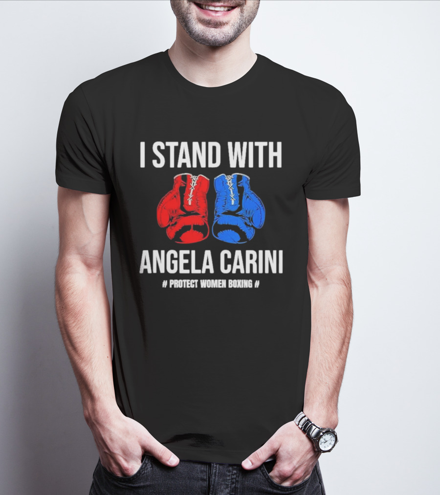 I Stand With Angela Carini Protect Women Boxing T-Shirt